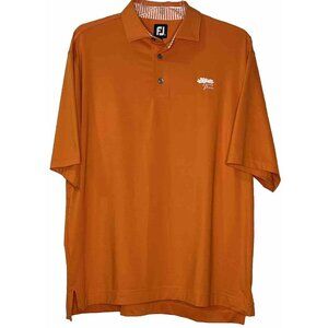 FootJoy And Torrey Pines Golf Polo Shirt Sz XL Orange Embroidered